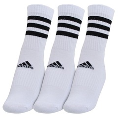 Kit Meia adidas Listras com 03 Pares - 38 a 40 - Adulto - Foto 3