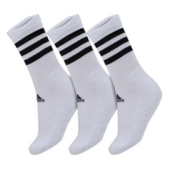 Kit Meia adidas Listras com 03 Pares - 38 a 40 - Adulto - Foto 1