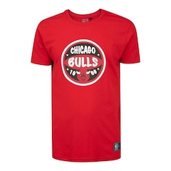 Camiseta NBA Chicago Bulls Ball Logo Estampada - Masculina - Foto 1