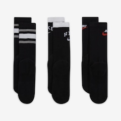 Kit de Meias Cano Alto Nike Everyday Plus Cushioned - Infantil - 3 Pares - Foto 3