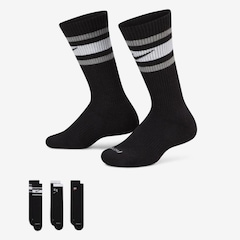 Kit de Meias Cano Alto Nike Everyday Plus Cushioned - Infantil - 3 Pares - Foto 1
