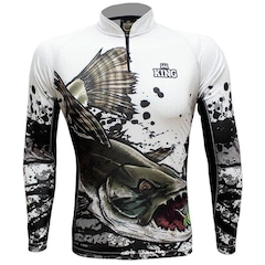 Camiseta de Pesca King Brasil Traira Proteção Solar UV50+ - Masculina - Foto 1