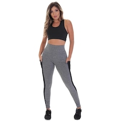 Conjunto Fristyle Fitness Legging com Bolso e Top Academia - Foto 3