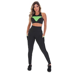 Conjunto Fristyle Fitness Calça Legging e Top Academia - Feminino - Foto 4