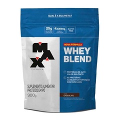 5x Whey Blend Isolado Max Titanium Concentrado - Chocolate - 900g - Foto 2