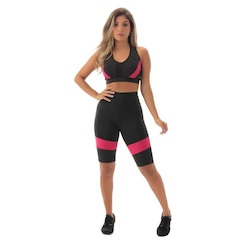 Conjunto Fristyle Fitness Bermuda e Top Academia - Feminino - Foto 1