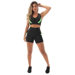 Conjunto Fristyle Fitness Short e Top Academia - Feminino - Foto 5