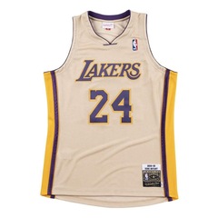 Camiseta Regata Mitchell & Ness Jersey Swingman Los Angeles Lakers Gold Kobe Bryant - Masculina - Foto 1
