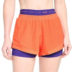Shorts Alto Giro 2 em 1 Tecnospan - Feminino - Foto 1
