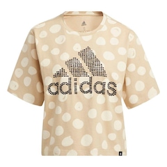Blusa Cropped adidas Estampa Corrida FARM Rio - Feminina - Foto 1