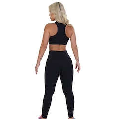 Conjunto Fristyle: Calça Legging + Top Fitness Nadador Suplex Fitness - Feminino - Foto 2