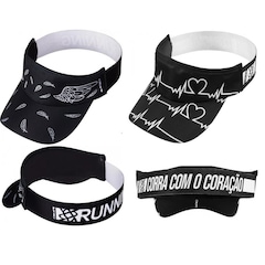 Kit de Viseira para Corrida e Triathlon Hupi Asas - Foto 1