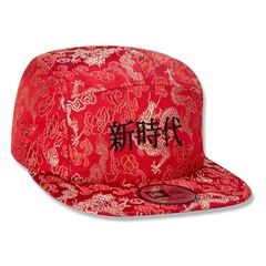 Boné Aba Reta New Era Camper Golden Culture - Strapback - Adulto - Foto 3