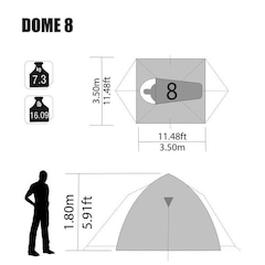 Barraca de Camping NTK Dome - 8 pessoas - Foto 9