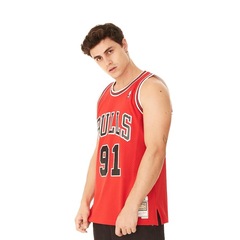 Camiseta Regata Mitchell & Ness Jersey Swingman Road Jersey Chicago Bulls Dennis Rodman - Masculina - Foto 1
