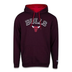Blusão Com Capuz New Era Canguru Chicago Bulls Core College Letter - Masculino - Foto 1