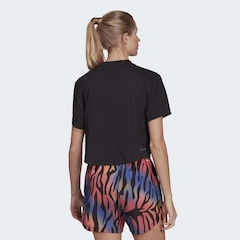 Camiseta adidas AEROREADY Designed To Move Tiger Print - Feminina - Foto 2
