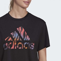 Camiseta adidas AEROREADY Designed To Move Tiger Print - Feminina - Foto 3