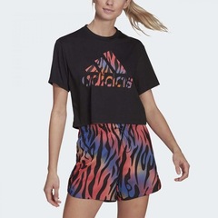 Camiseta adidas AEROREADY Designed To Move Tiger Print - Feminina - Foto 5