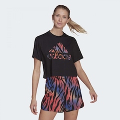 Camiseta adidas AEROREADY Designed To Move Tiger Print - Feminina - Foto 6