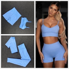 Conjunto Hupana Sports Top + Short Cintura Alta Empina Bumbum - Feminina - Foto 3