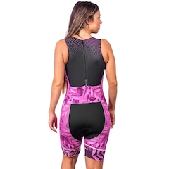 Macaquinho Kauna sem Mangas Triathlon Elite Proteção UV50+ - Feminino - Foto 3