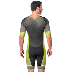 Macaquinho Kauna com Mangas Triathlon Elite Fluor Power Proteção UV50+ - Masculino - Foto 2