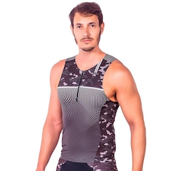 Camisa Kauna sem Mangas Triathlon Elite Camuflado Proteção UV50+ - Masculina - Foto 3