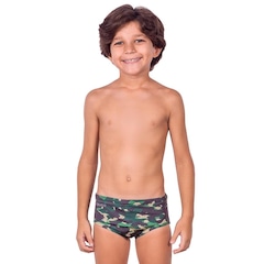 Sunga Kauna Camuflagem Militar Proteção UV50+ - Infantil - Foto 1