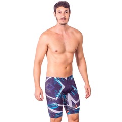 Bermuda de Natação Kauna Big Bang Proteção UV50+ - Masculina - Foto 3
