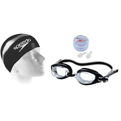 Kit Natação SLC Speedo Touca Óculos e Protetor Swim Starters - Adulto - Foto 3