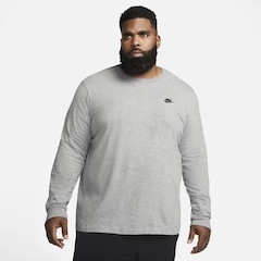 Camiseta Manga Longa Nike Sportswear Club - Masculina - Foto 5