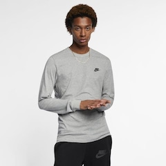 Camiseta Manga Longa Nike Sportswear Club - Masculina - Foto 1