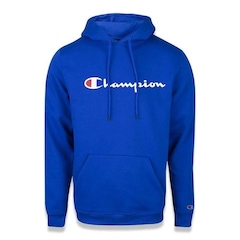 Blusão de Moletom com Capuz Champion Felpado C/ Capuz Superfleece Script - Masculino - Foto 1