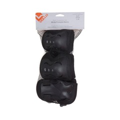 Kit de Proteção M Vollo: 1 Par Cotoveleiras + 1 Par Joelheiras + 1 Par Protetores de Mãos - Infantil - Foto 2
