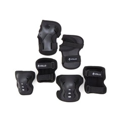 Kit de Proteção M Vollo: 1 Par Cotoveleiras + 1 Par Joelheiras + 1 Par Protetores de Mãos - Infantil - Foto 1