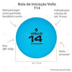 Bola de Iniciação Vollo Borracha T14 - Foto 4