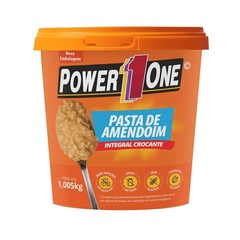 Pasta de Amendoim Power One Integral Crocante - 1kg - Foto 1