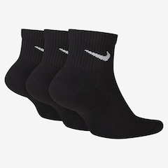Kit de Meias Cano Curto Nike Everyday Plus Cushioned - Unissex - 3 Pares - Foto 2