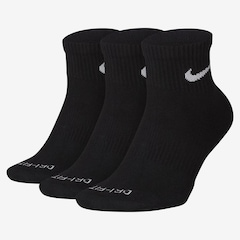 Kit de Meias Cano Curto Nike Everyday Plus Cushioned - Unissex - 3 Pares - Foto 1