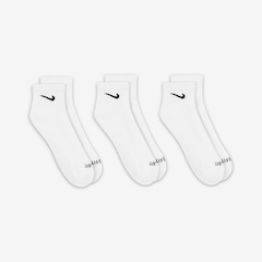 Kit de Meias Cano Curto Nike Everyday Plus Cushioned - Unissex - 3 Pares - Foto 3
