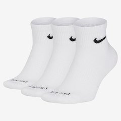Kit de Meias Cano Curto Nike Everyday Plus Cushioned - Unissex - 3 Pares - Foto 1