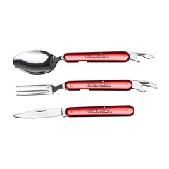 Conjunto de Talheres Guepardo Trekker para Camping em Aço - 3 Unidades - Foto 1