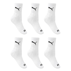 Kit 6 Pares de Meias Puma Esportiva Cano Médio - Feminino - Foto 1