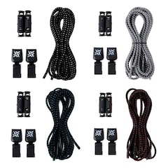 Cadarço Elástico HUPI LACES Corrida Colorido - Kit 04 Pares - Foto 1