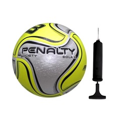Kit Bola Society Penalty 8 X + Bomba de Ar - Foto 1