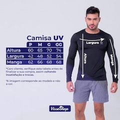 Camiseta Térmica Proteção UV 50+ Manga longa Segunda Pele LJ Camisa UV - Masculina - Foto 3