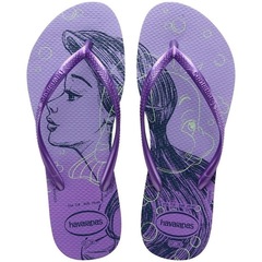 Chinelo Havaianas Slim Princesas Disney Pequena Sereia - Feminino - Foto 3