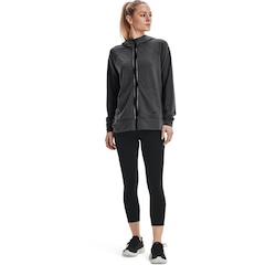 Blusão de Moletom com Capuz Under Armour Rival Terry Taped FZ Hoodie - Feminino - Foto 2