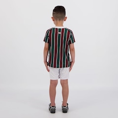 Kit de Uniforme de Futebol Infantil do Fluminense I 21 com Camisa e Calção Umbro - Foto 3